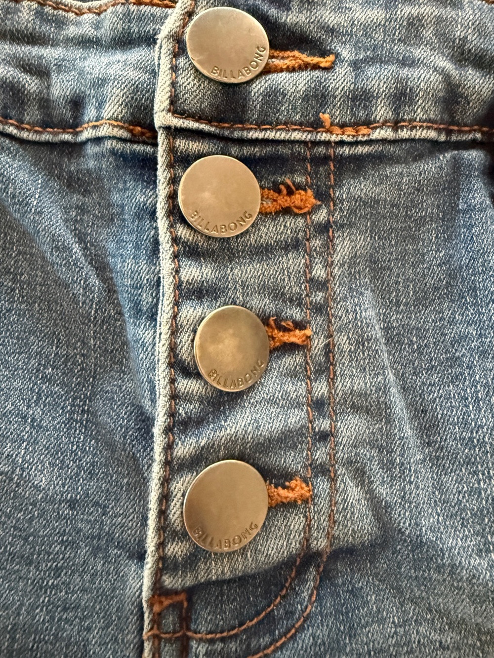 Billabong Button Fly Jean Shorts - Picture 2 of 4